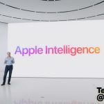 Apple Software Engineering SVP Craig Federighi, seen presenting Apple Intelligence at WWDC 2024