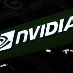 the NVIDIA booth at the 3rd China International Supply Chain Expo in Beijing, China, on July 20, 2025