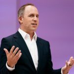 Co-CEO of Salesforce, Bret Taylor, speaks at the Vivatech show in Paris, France, June 15, 2022. (AP Photo/Thibault Camus)