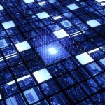 Computer Processor Processing Artificial Intelligence Data. Glowing Chip. Computer And Technology Related 3D Illustration Render.