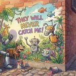 TruthScan vs. BrandWell: Which Should Be Your AI Image Detector? An AI artist with a taunting message, generated with Nano Banana